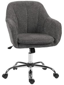 HOMCOM Velvet-Feel Office Chair - Grey