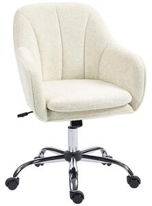 HOMCOM Velvet-Feel Office Chair - Beige