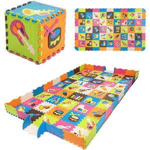 Costway 125Pcs Baby Soft EVA Foam Children Play Mat with Numeral Puzzle Jigsaw