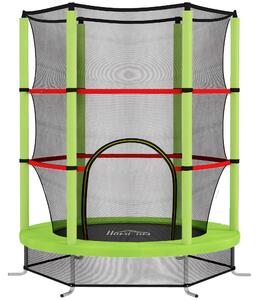 HOMCOM Kids Trampoline, with Enclosure Net, Steel Frame, for Ages 3-6 Years - Green