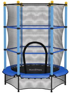 HOMCOM 4.6FT/75" Kids Trampoline, Indoor Outdoor Toddler Trampoline, with Safety Enclosure, Springless design - Blue Aosom UK