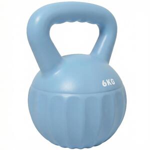 SPORTNOW Kettlebell for Strength Training Kettle Bell with Non-Slip Handle 6 kg Blue