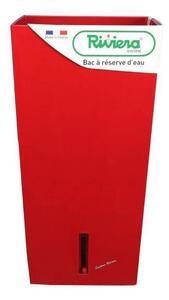Self-watering flowerpot Riviera Eva New Plastic Squared Red (37 x 37 x 68,5 cm)