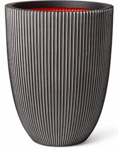Vase Capi Europe GROOVE NL Anthracite Plastic 34 x 34 x 46 cm