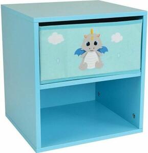 Nightstand Fun House LEON THE DRAGON 36 x 33 x 30 cm Blue