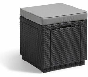 Pouffe Allibert by KETER Dark grey Synthetic resin 42 x 42 x 39 cm
