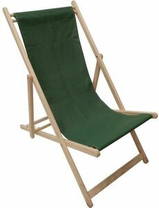 Sun-lounger Jardin Prive Green 132 x 55 x 35 cm beech wood