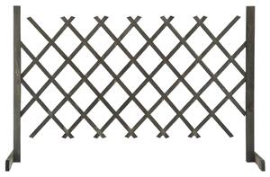 Garden Trellis Fence Grey 120x90 cm Solid Firwood