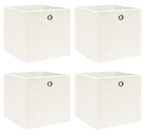 Storage Boxes 4 pcs White 32x32x32 cm Fabric