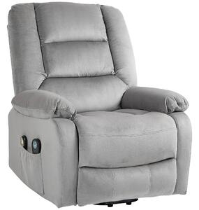 HOMCOM Electric Riser and Recliner Chair with Vibration Massage, Heat, Side Pocket, Grey
