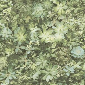 Noordwand Evergreen Wallpaper Succulent Green and Beige