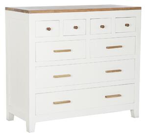 Chest of drawers DKD Home Decor White Brown Acacia Mango wood Urban 110 x 45 x 100 cm