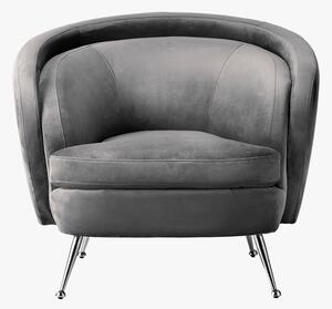 Murray Velvet Tub Chair in Grey