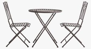 Paxton Outdoor Bistro Table and Chairs Set in Brown