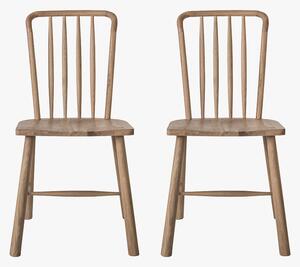 Rebecca Oak Dining Chair in Natural, Set of 2
