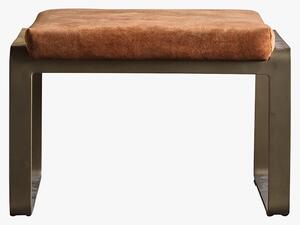 Spencer Faux Suede Footstool in Tan