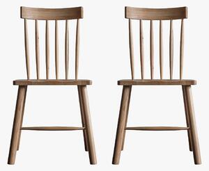 Noranda Oak Dining Chair, Set of Two