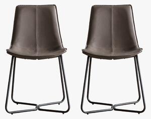 Weyburn Grey Pebble Dining Chair, Set of Two