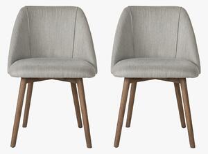 June Dining Chair in Light Grey, Set of Two