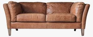 Cameron Two-Seater Leather Sofa in Brown