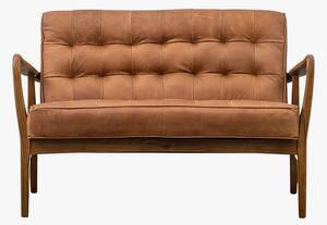 Brad Two-Seater Leather Sofa in Vintage Brown