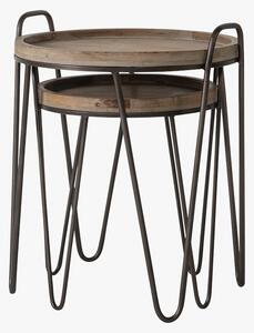 Marvin Fir Wood Hairpin Set of Nesting Tables