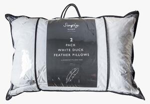 Olena Duck-Feather Pillow, Set of Two
