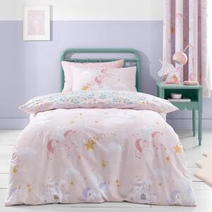 Catherine Lansfield Fairytale Unicorn Duvet Cover Bedding Set Pink