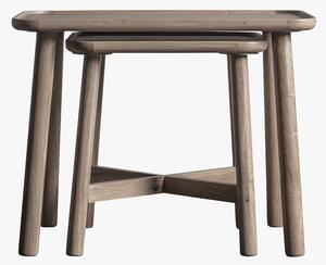 Noranda Oak Nesting Tables in Grey