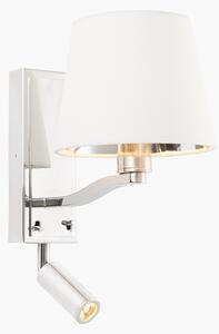 Tristan Silver Wall Lamp with Focus Light