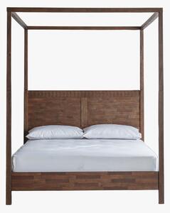 Sadie 5' King Size Four Poster Bed in Brown