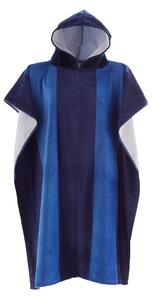 Catherine Lansfield Stripe 91cm x 108cm Hooded Poncho Towel Blue