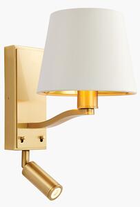 Tristan Golden Wall Lamp with Focus Light