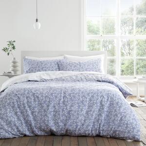 Bianca Shadow Leaves Duvet Cover Bedding Set French Blue