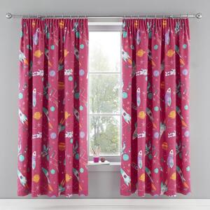 Super Sonic Girls 66x72 Ready Made Pencil Pleat Curtains Pink