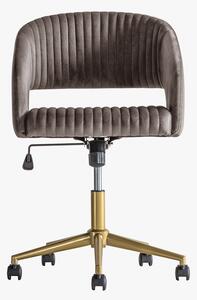 Niantic Grey Velvet Swivel Chair