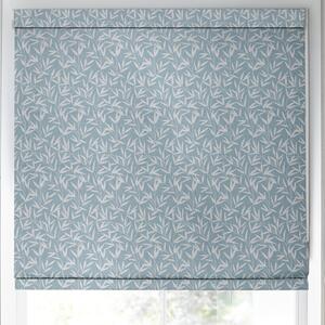 Laura Ashley Willow Leaf Chenille Made To Measure Roman Blind Pale Seaspray