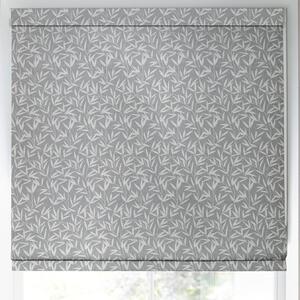 Laura Ashley Willow Leaf Chenille Made to Measure Roman Blind Steel