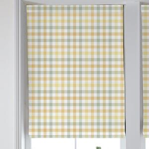 Laura Ashley Cove Check Made To Measure Roman Blind Ochre