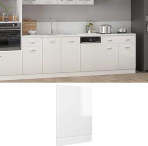 Dishwasher Panel High Gloss White 45x3x67 cm Engineered Wood