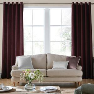 Laura Ashley Swanson Made To Measure Curtains Dark Cranberry