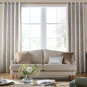 Laura Ashley Willow Leaf Chenille Made To Measure Curtains Natural