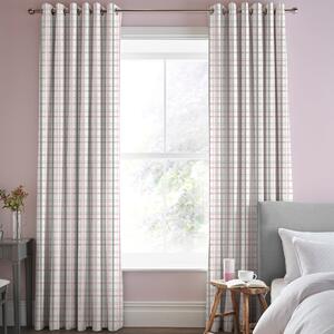 Laura Ashley Burford Check Made To Measure Curtains Rose