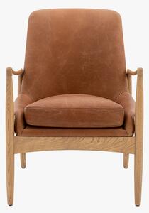 Dandy Armchair in Brown Leather