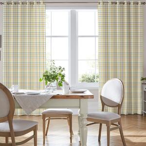 Laura Ashley Cove Check Made To Measure Curtains Ochre