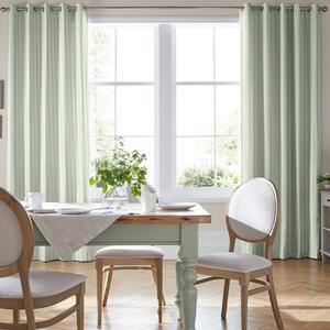 Laura Ashley Candy Stripe Made to Measure Curtain Bottle Green