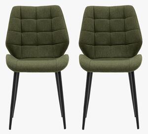 Hallen Dining Chair in Bottle Green - Set of 2