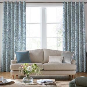 Laura Ashley Picardie Made To Measure Curtains Blue Sky