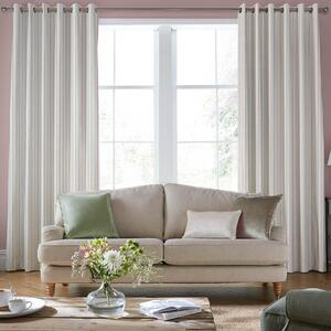 Laura Ashley Candy Stripe Made To Measure Curtains Apricot