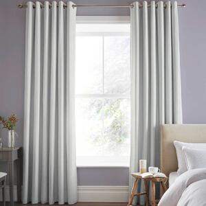 Laura Ashley Candy Stripe Made To Measure Curtains Dove Grey